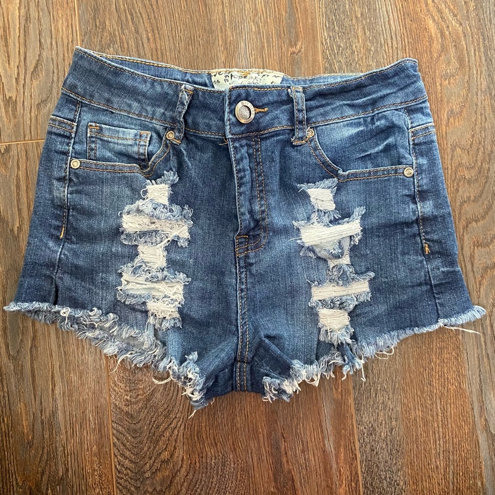 Hot Kiss denim Cici distressed cut-off shorts